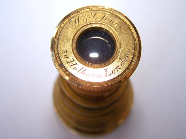 An Absolutely Magnificent 6 Draw Gilt Brass Pocket Telescope by W & S Jones, London, circa 1820 — image 3